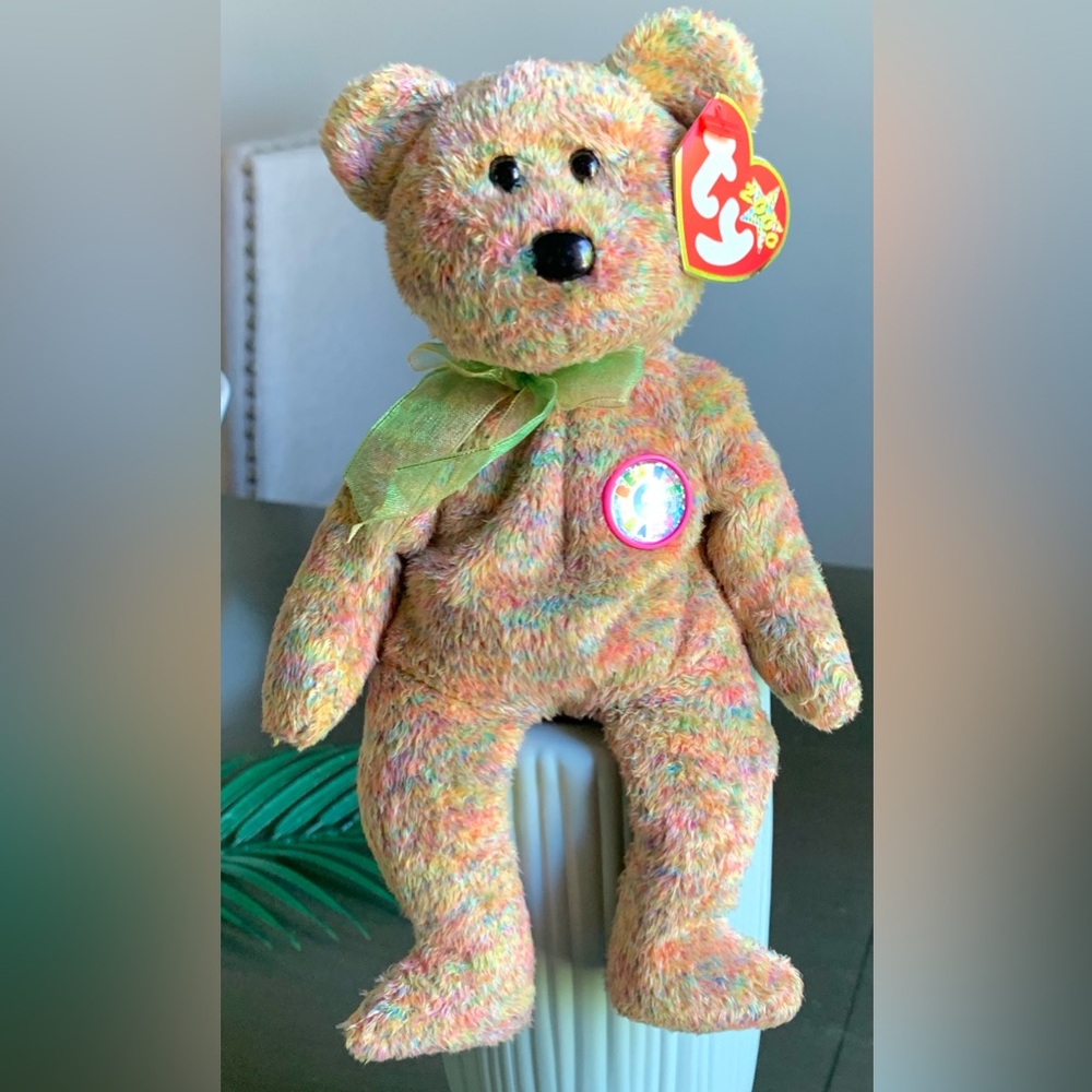 2000 4403 Speckles Internet “e” Teddy Bear Ty Store Exclusive Beanie Baby MWMT